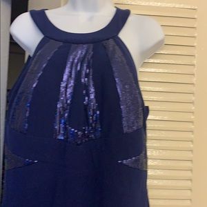 Morgan &CO blue party dress open back
